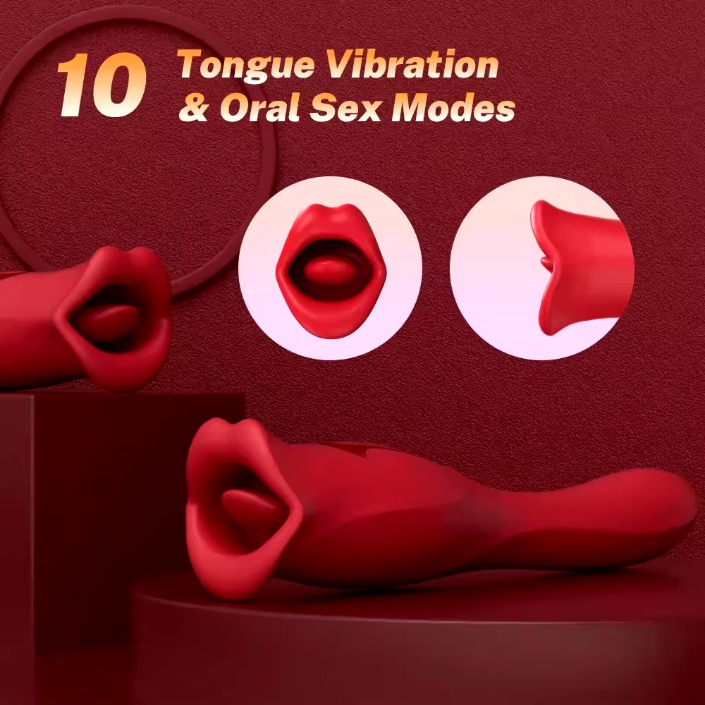 10 Mode Vibration & 10 Mode Bite 2-in-1 Thrusting Clitoral Tongue Vibrator - G Spot Stimulator Licking Vibrator Sex Toy for Women - Discreet Delivery India - Image 17