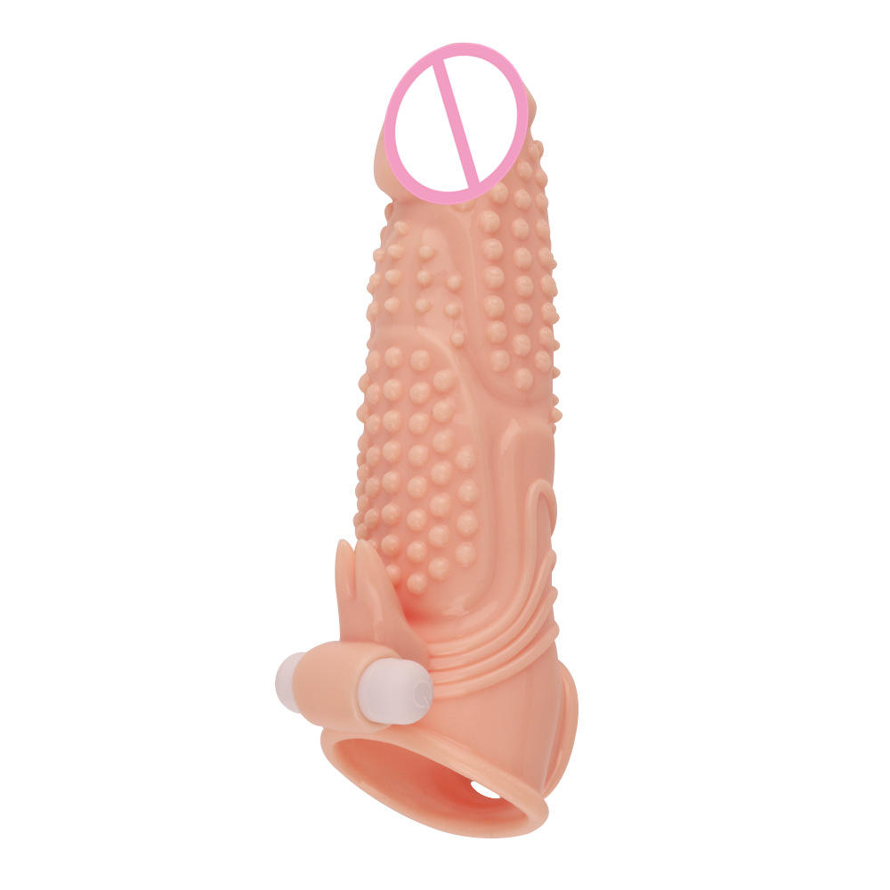 India's Best Plus-Size Vibrating Crystal Penis Sleeve Extender - Realistic Wolves Silicone Male Masturbation Sleeve Cock Ring Adult Sex Toy - Image 3