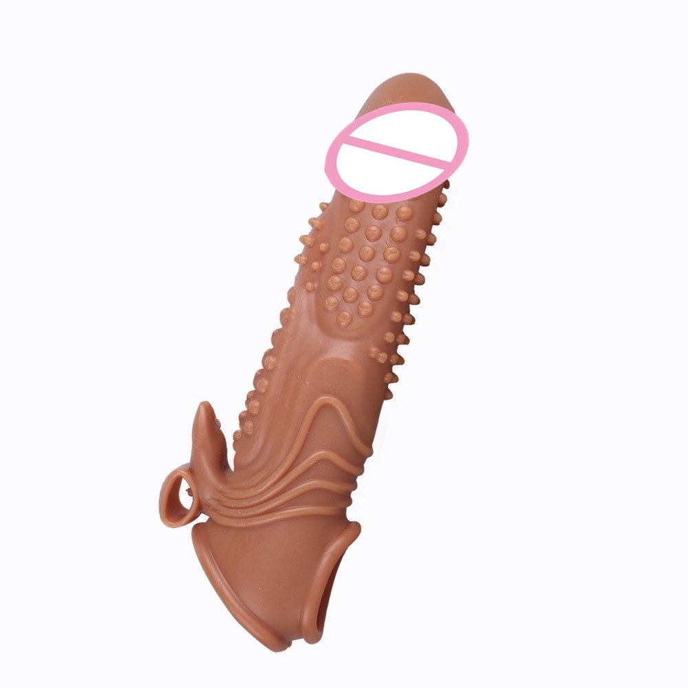 India's Best Plus-Size Vibrating Crystal Penis Sleeve Extender - Realistic Wolves Silicone Male Masturbation Sleeve Cock Ring Adult Sex Toy - Image 8