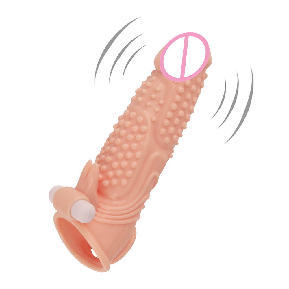 India's Best Plus-Size Vibrating Crystal Penis Sleeve Extender - Realistic Wolves Silicone Male Masturbation Sleeve Cock Ring Adult Sex Toy - Image 6