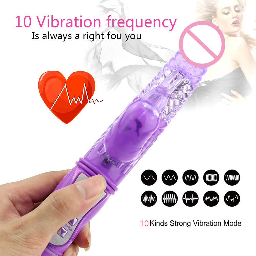 36 Multi-Speed Rechargeable Rabbit Vibrating Dildo for Women - G-Spot Stimulator with 360° Rotation - Waterproof Adult Wellness Sex Toys in India - Image 5