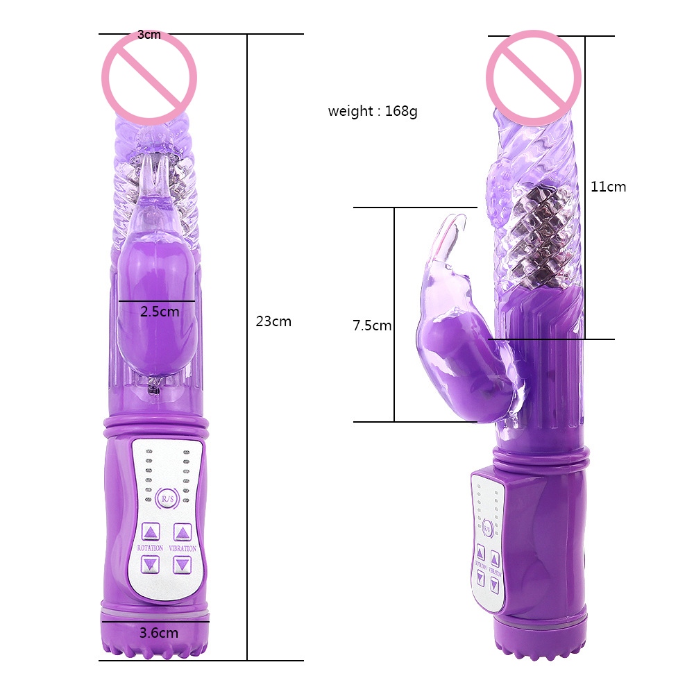 36 Multi-Speed Rechargeable Rabbit Vibrating Dildo for Women - G-Spot Stimulator with 360° Rotation - Waterproof Adult Wellness Sex Toys in India - Image 3