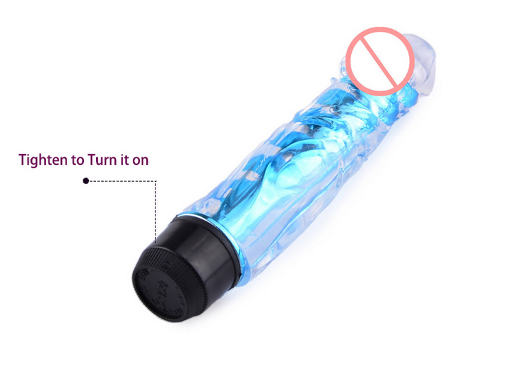 Realistic Crystal Head Vibrating Dildo with LED Light - Premium Medical TPE Light Up Sex Toy for Women & Couples - Best Adult Wellness Product in India - Image 5
