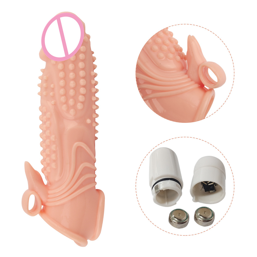 India's Best Plus-Size Vibrating Crystal Penis Sleeve Extender - Realistic Wolves Silicone Male Masturbation Sleeve Cock Ring Adult Sex Toy - Image 10